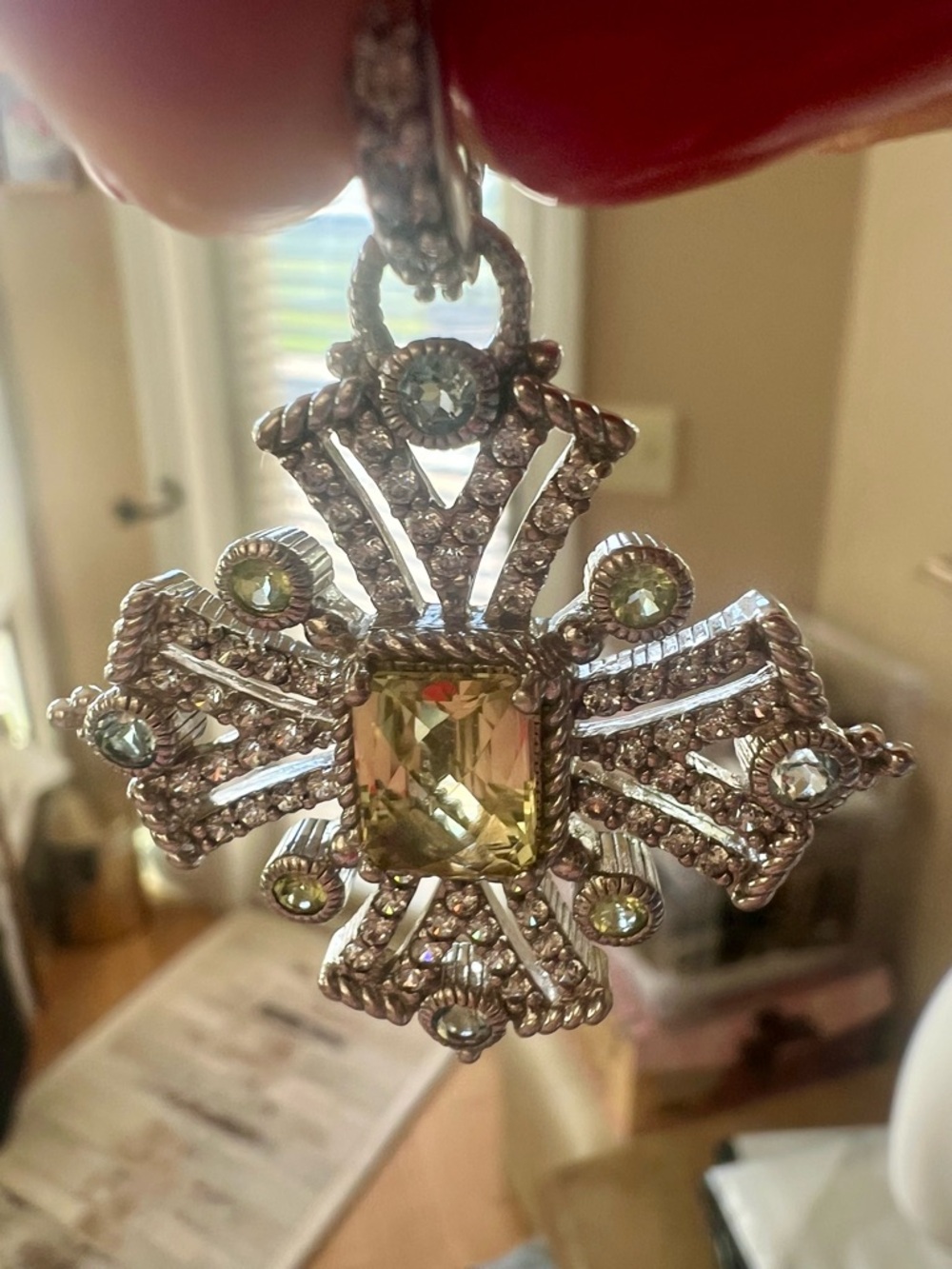 Judith Ripka Sterling Silver Cross Enhancer